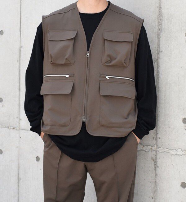 SHIPS any「SHIPS any: 〈洗濯機可能〉ストレッチ ナイロン マルチポケット ベスト (セットアップ対応)◇」|ベスト・ジレ|