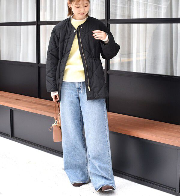 SHIPS for women「〈手洗い可能〉キルティング サイドジップ ブルゾン」|ブルゾン・スタジャン|