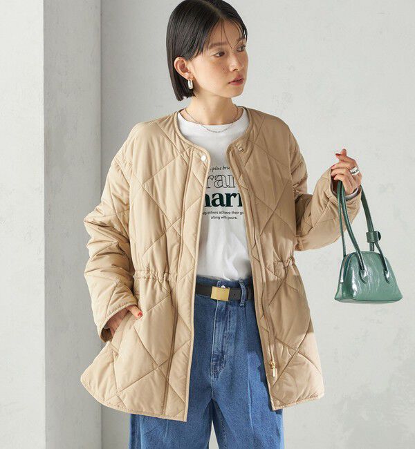 SHIPS for women「〈手洗い可能〉キルティング サイドジップ ブルゾン」|ブルゾン・スタジャン|