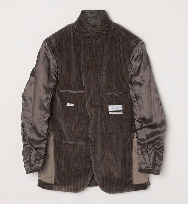 SHIPS「【SHIPS別注】CARUSO: AIDA ワイドラペル コーデュロイ ジャケット」|テーラードジャケット|