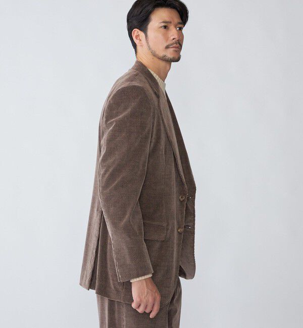 SHIPS「【SHIPS別注】CARUSO: AIDA ワイドラペル コーデュロイ ジャケット」|テーラードジャケット|