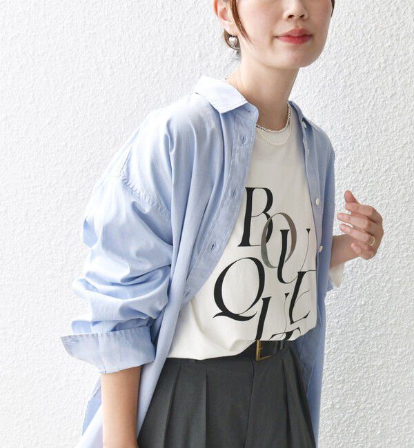 SHIPS for women「【WEB限定】バリエーション ロゴ プリント ロングスリーブ TEE」|Tシャツ・カットソー|