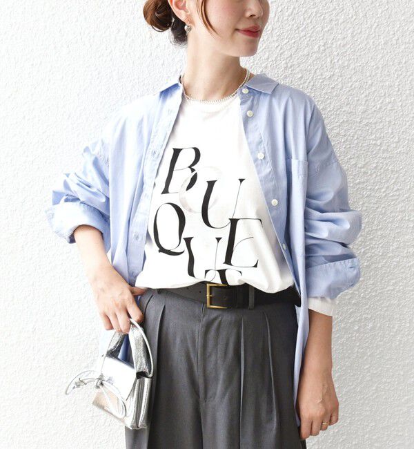 SHIPS for women「【WEB限定】バリエーション ロゴ プリント ロングスリーブ TEE」|Tシャツ・カットソー|