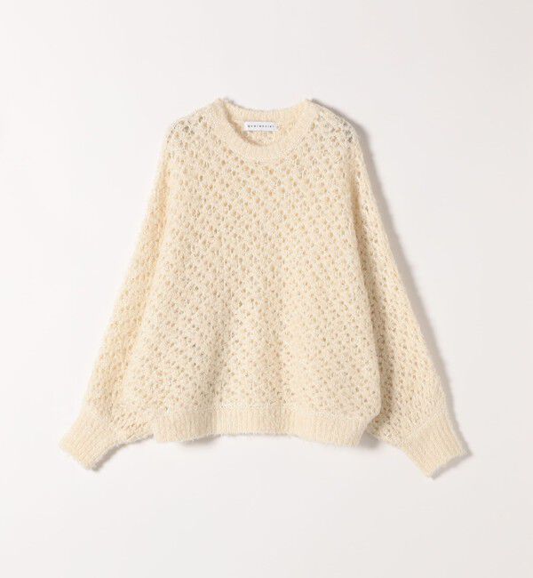 quaranciel「quaranciel:〈手洗い可能〉スパンコール レース編み クルーネック ドルマン ルーズ ニット」|ニット・セーター|