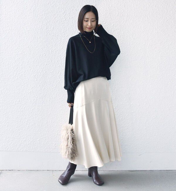 SHIPS for women「シャイニー サテン マーメイド スカート」|スカート|