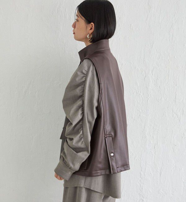 SHIPS for women「Wai＋:スタンドカラー ベスト」|ベスト・ジレ|