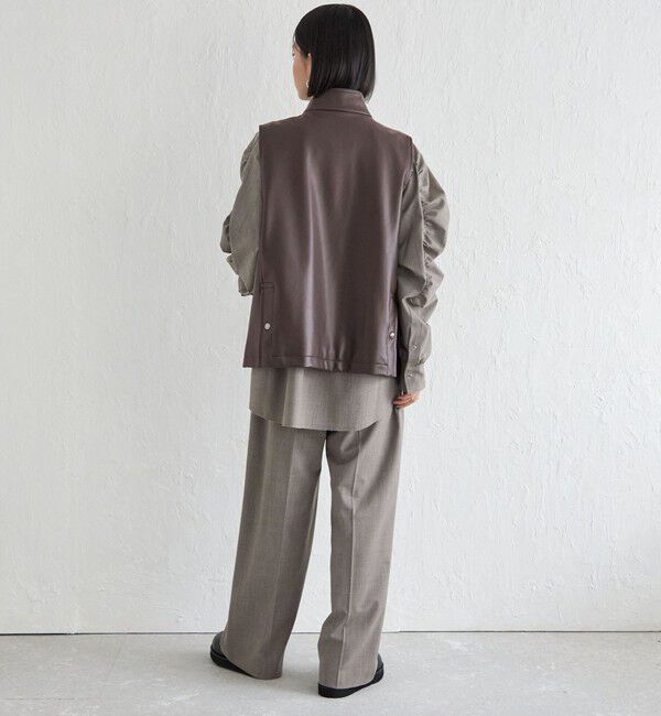 SHIPS for women「Wai＋:スタンドカラー ベスト」|ベスト・ジレ|