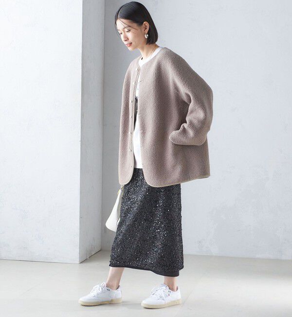 SHIPS for women「〈手洗い可能〉リバーシブル ボア &times; フリース ブルゾン」|ブルゾン・スタジャン|