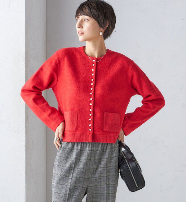 SHIPS for women「〈手洗い可能〉パール モチーフ ボタン ジャッカル カーディガン」|カーディガン|