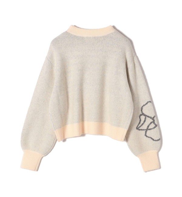 SHIPS for women「【WEB限定】〈手洗い可能〉ジャカード フラワー ニット プルオーバー」|ニット・セーター|