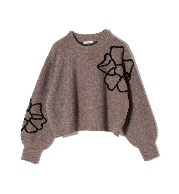 SHIPS for women「【WEB限定】〈手洗い可能〉ジャカード フラワー ニット プルオーバー」|ニット・セーター|