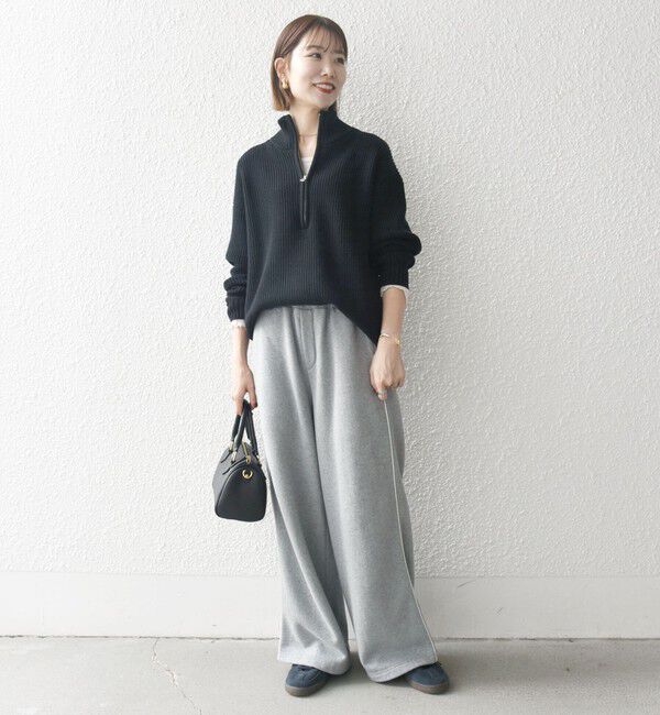 SHIPS any「SHIPS any:〈手洗い可能〉ハーフジップ 畦編み ドライバーズ ニット 25AW◇」|ニット・セーター|