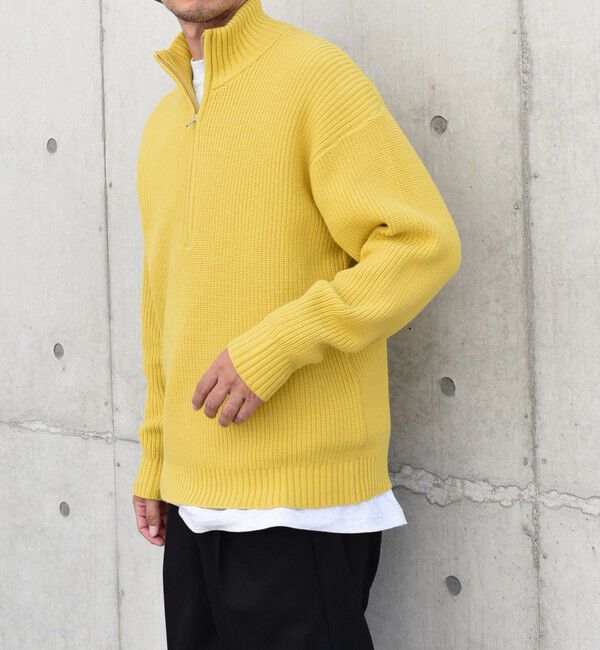 SHIPS any「SHIPS any:〈手洗い可能〉ハーフジップ 畦編み ドライバーズ ニット 25AW◇」|ニット・セーター|