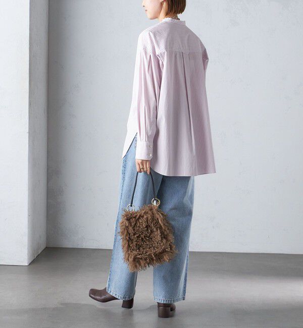 SHIPS for women「〈洗濯機可能〉ピンタック バンド カラー シャツ」|シャツ・ブラウス|