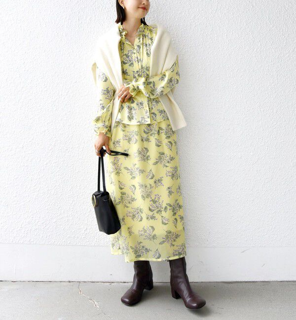 SHIPS for women「〈手洗い可能〉シアー レイヤード プリント スカート」|スカート|