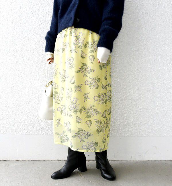 SHIPS for women「〈手洗い可能〉シアー レイヤード プリント スカート」|スカート|