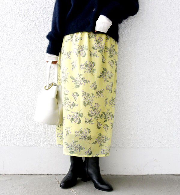 SHIPS for women「〈手洗い可能〉シアー レイヤード プリント スカート」|スカート|