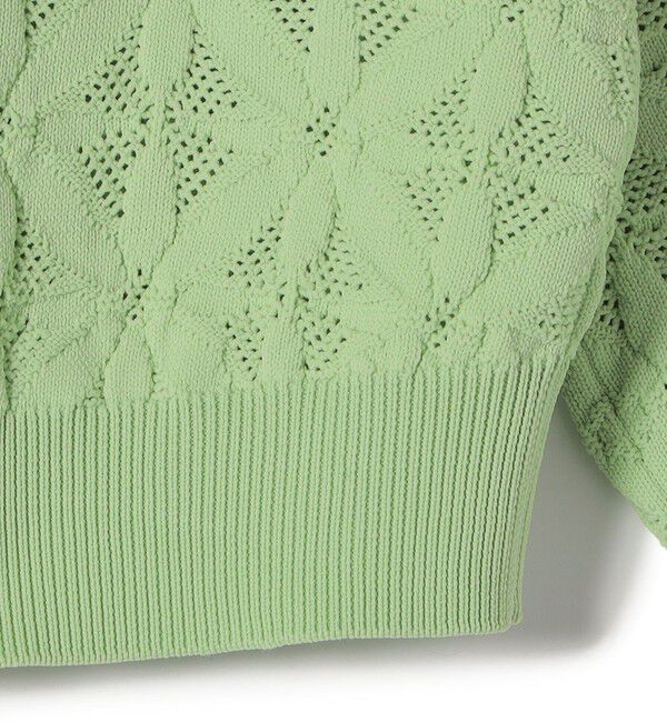 SHIPS for women「【WEB限定】〈洗濯機可能〉2WAY フラワー ジャカード ハーフ ジップ プルオーバー」|ニット・セーター|