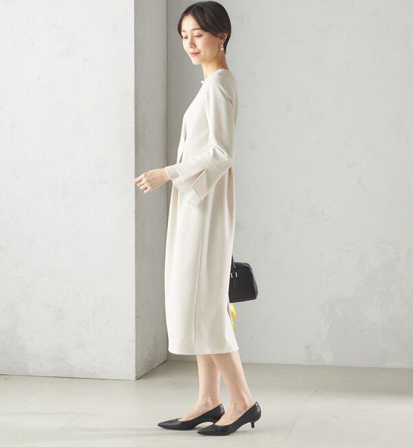 SHIPS for women「重ね着 デザイン ダブル クロス ワンピース（セレモニー対応可）」|ワンピース|