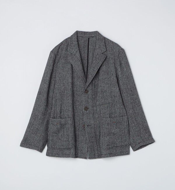 SHIPS「BATEAUX DE SHIPS: ウール ライト フィッシュマウス ジャケット」|テーラードジャケット|ダークグレー