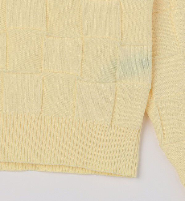 SHIPS「SHIPS: 〈手洗い可能〉Amossa(R) シャンティ ブロック リンクス編み 長袖 ニット」|ニット・セーター|