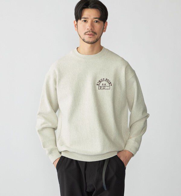 SHIPS「【SHIPS別注】KINGS POINT: ワンポイント ロゴ スウェット プルオーバー」|スウェット・ジャージ|ナチュラル