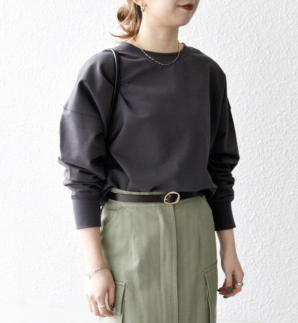 SHIPS any「SHIPS any:〈洗濯機可能〉インレイ ロングスリーブ コンパクト プルオーバー」|Tシャツ・カットソー|