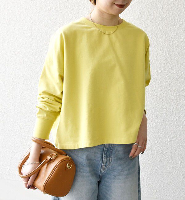 SHIPS any「SHIPS any:〈洗濯機可能〉インレイ ロングスリーブ コンパクト プルオーバー」|Tシャツ・カットソー|