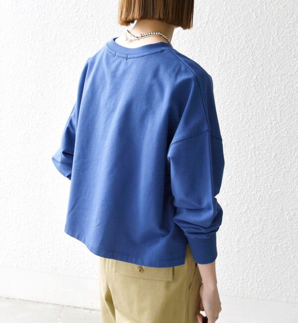 SHIPS any「SHIPS any:〈洗濯機可能〉インレイ ロングスリーブ コンパクト プルオーバー」|Tシャツ・カットソー|