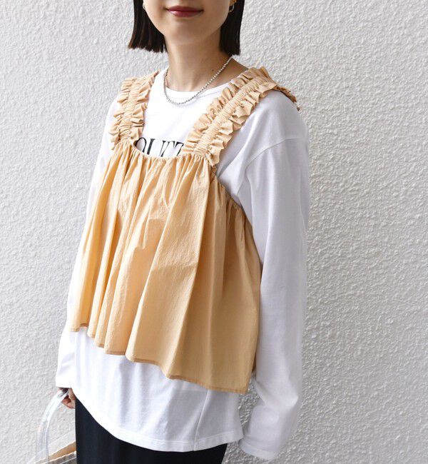 SHIPS for women「【WEB限定】〈洗濯機可能〉ショルダー フリル キャミソール」|シャツ・ブラウス|