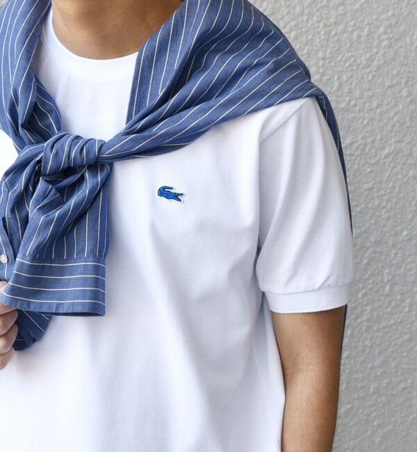 SHIPS any「【SHIPS any別注】LACOSTE: ワンポイント ロゴ ピケ クルーネック Tシャツ 25SS◇」|Tシャツ・カットソー|