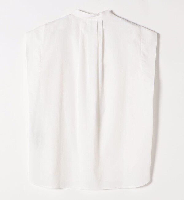 SHIPS any「SHIPS any:〈洗濯機可能〉リネン コットン バンドカラー フレンチスリーブ ポケット シャツ」|シャツ・ブラウス|