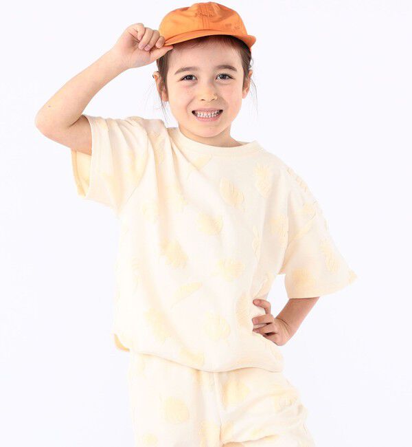 SHIPS KIDS「SHIPS KIDS:100～130cm / パイル ジャカード TEE」|Tシャツ・カットソー|オフホワイト