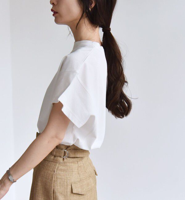 quaranciel「quaranciel:〈洗濯機可能〉カノコ Vガゼット ショートスリーブ クルーネック TEE」|Tシャツ・カットソー|