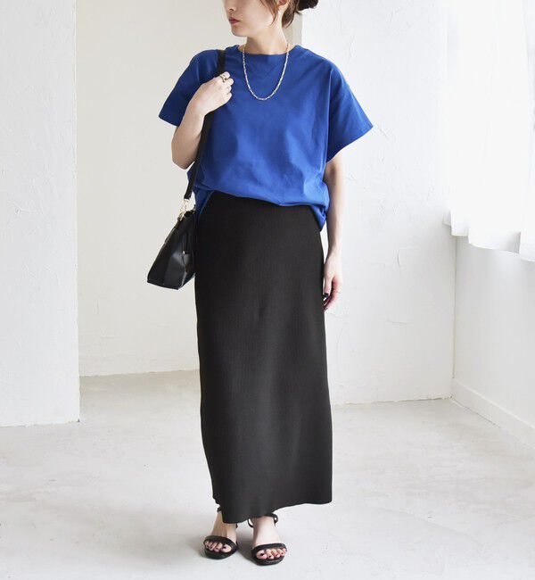 quaranciel「quaranciel:〈洗濯機可能〉カノコ Vガゼット ショートスリーブ クルーネック TEE」|Tシャツ・カットソー|