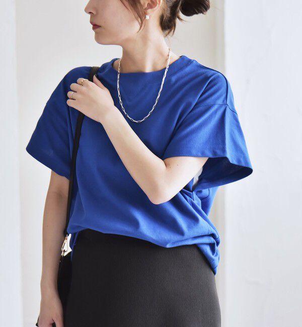 quaranciel「quaranciel:〈洗濯機可能〉カノコ Vガゼット ショートスリーブ クルーネック TEE」|Tシャツ・カットソー|