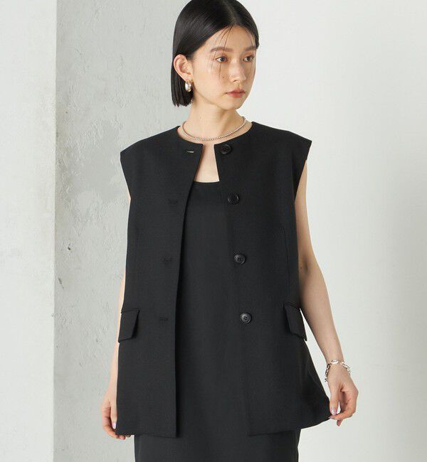 SHIPS for women「《予約》Wai＋:〈手洗い可能〉リネン ライク ベスト」|ベスト・ジレ|