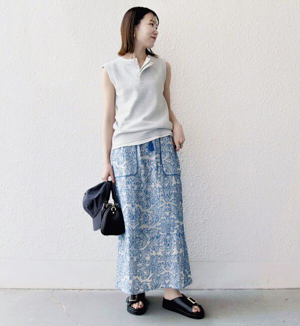 SHIPS any「SHIPS any:〈手洗い可能〉メッシュ ジャカード イージー Iライン スカート」|スカート|