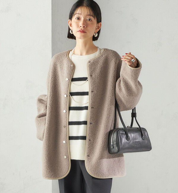 SHIPS for women「【一部WEB限定】〈手洗い可能〉NEW リバーシブル ボア ブルゾン」|ブルゾン・スタジャン|