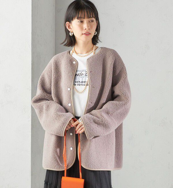 SHIPS for women「【一部WEB限定】〈手洗い可能〉NEW リバーシブル ボア ブルゾン」|ブルゾン・スタジャン|