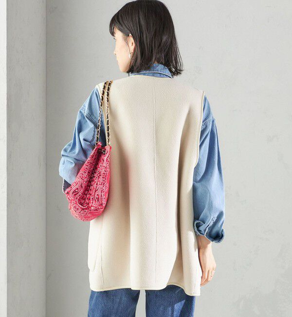 SHIPS for women「〈手洗い可能〉ボア フリース リバーシブル ベスト」|ベスト・ジレ|