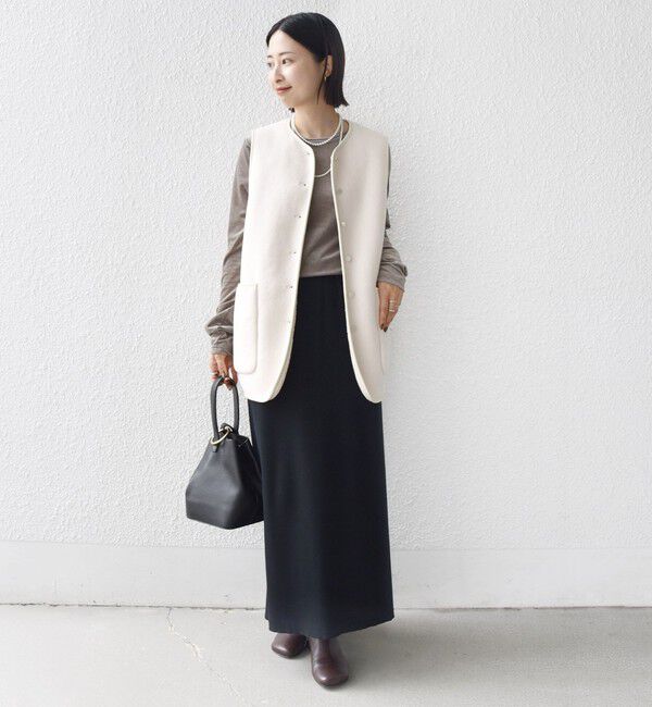 SHIPS for women「〈手洗い可能〉ボア フリース リバーシブル ベスト」|ベスト・ジレ|