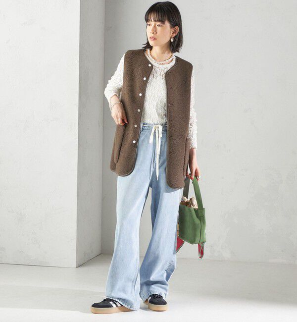 SHIPS for women「〈手洗い可能〉ボア フリース リバーシブル ベスト」|ベスト・ジレ|