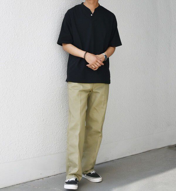 SHIPS any「SHIPS any:〈接触冷感・遮熱・UVカット機能等〉サマーファンクション 鹿の子 ヘンリーネック Tシャツ◇」|Tシャツ・カットソー|