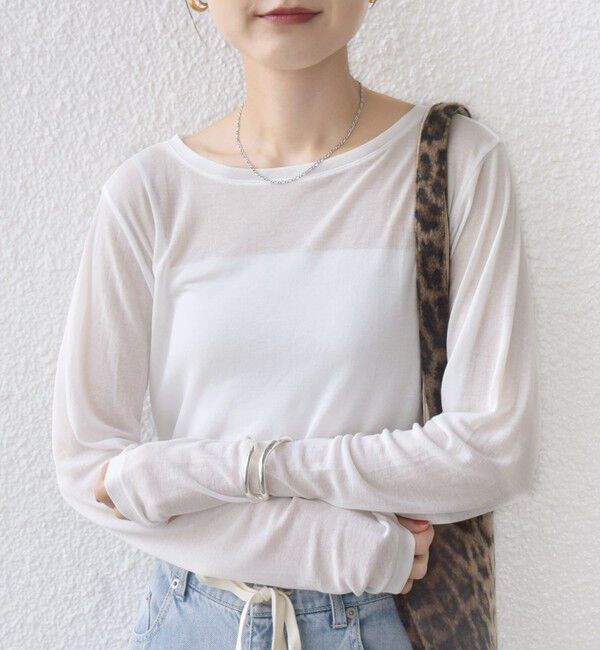 SHIPS for women「シアー フライス ロング スリーブ カットソー」|Tシャツ・カットソー|