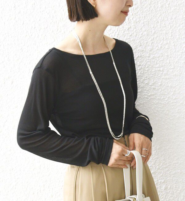 SHIPS for women「シアー フライス ロング スリーブ カットソー」|Tシャツ・カットソー|