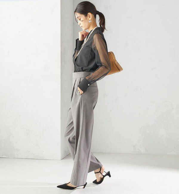 SHIPS for women「〈手洗い可能〉シアー 袖 ポケット デザイン シャツ」|シャツ・ブラウス|