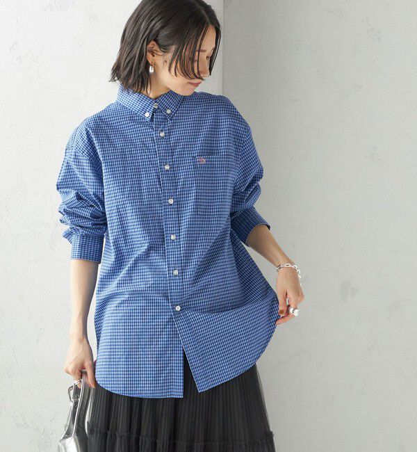 SHIPS for women「【SHIPS別注】LOGAN KNITTING MILLS:〈洗濯機可能〉チェック シャツ」|シャツ・ブラウス|ブルー