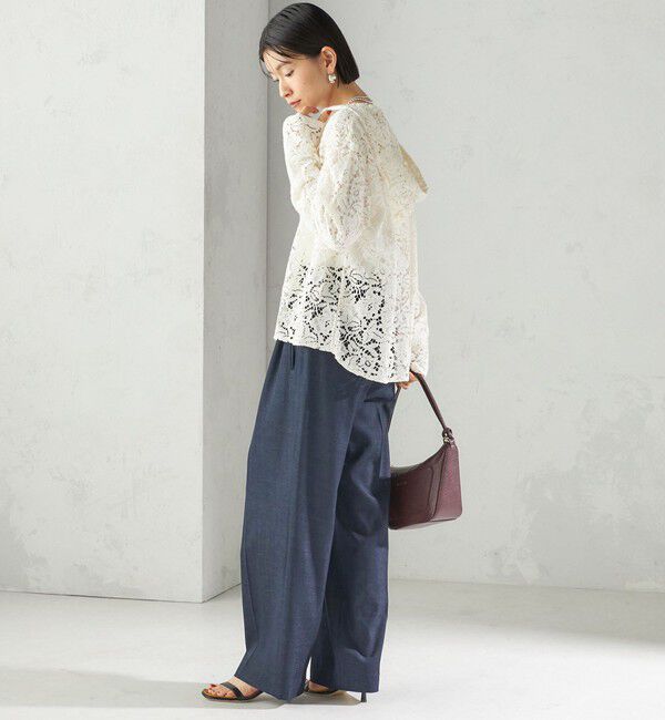 SHIPS for women「〈手洗い可能〉レース ジップアップ パーカ」|パーカー|