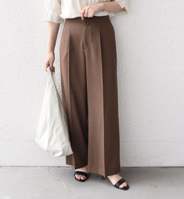 SHIPS Colors 「SHIPS Colors:〈洗濯機可能〉クリスピー タック ワイドパンツ(セットアップ対応可能)」|その他|